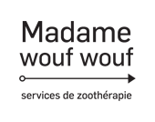 logo de madame wouf wouf inc zoothérapie