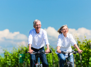 des aines sur biciclette